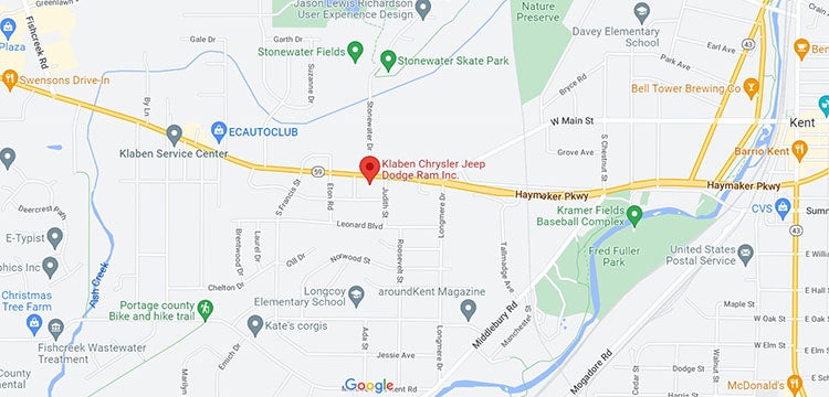 Google Maps - Klaben Chrysler Jeep Dodge Inc. in Kent OH