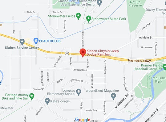 Google Maps - Klaben Chrysler Jeep Dodge Inc. in Kent OH